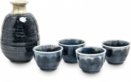 Set pentru Sake format din 5 piese  Albastru, [],expertfoods.ro