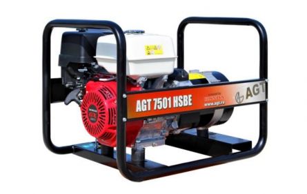 AGT 7501 HSBE Generator de curent monofazat, rezervor standard 6.1 L, motor HONDA GX390