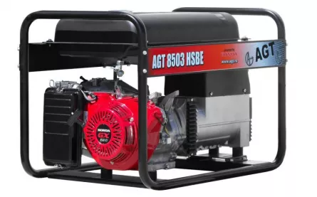 AGT 8503 HSBE Generator trifazat, rezervor standard 6.1 L, motor HONDA GX390, 8.0 KVA