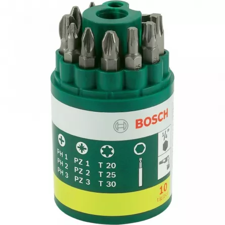 Bosch Capat de surubelnita, set de 10 buc.