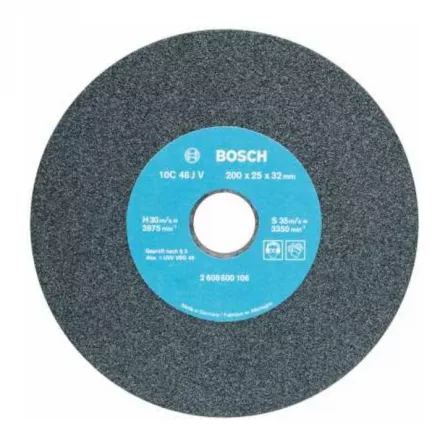 Bosch Disc de slefuire pentru polizoare de banc carbura de siliciu, 200 x 22 x 32 mm