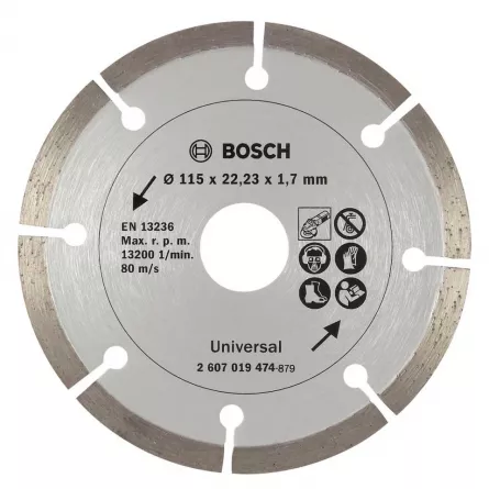 Bosch Disc diamantat, 115 x 22.23 mm