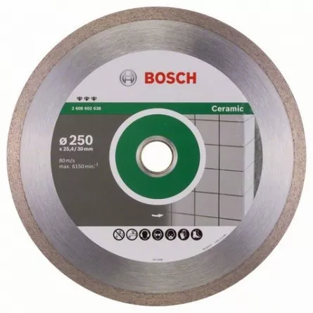 Bosch Disc diamantat pentru gresie, Best for Ceramic, 250 - 30/25.4 mm