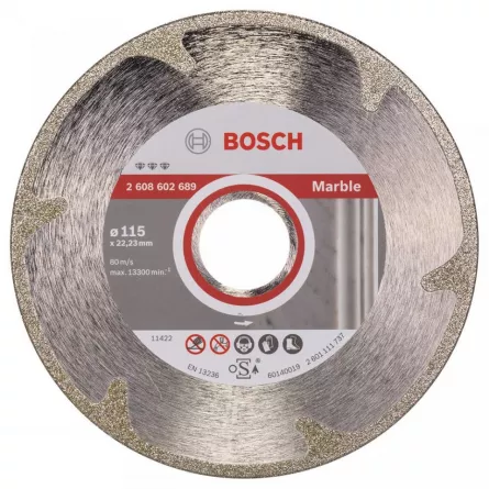 Bosch Disc diamantat pentru marmura, Best for Marble, 115 mm