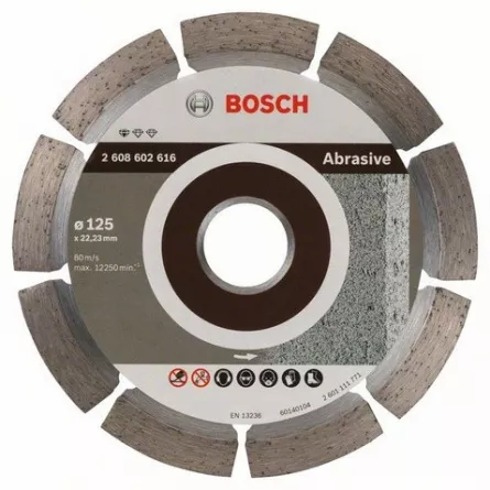 Bosch Disc diamantat pentru materiale abrazive, Professional for Abrasive, 125 mm