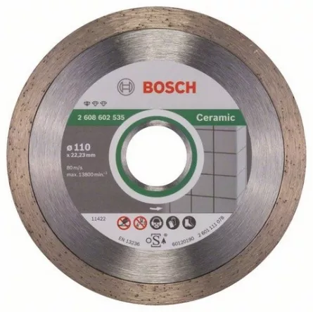 Bosch Disc diamantat pentru placi ceramice, Standard for Ceramics, 110 mm