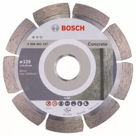 Bosch Disc diamantat pentru taiat beton, Standard for Concrete, 125 mm