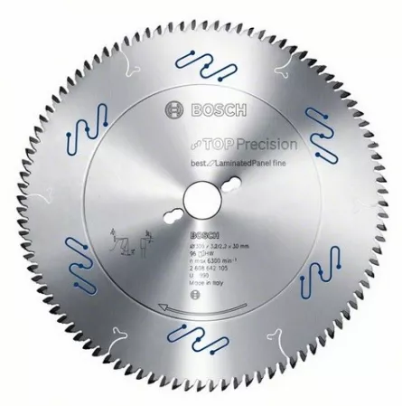 Bosch Panza de ferastrau circular Top Precision Best for Laminated Panel Fine, 350 x 30 mm, 108 dinti