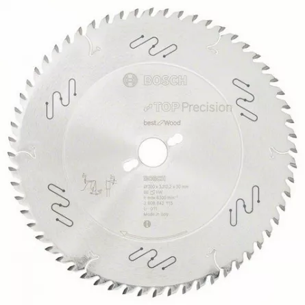 Bosch Panza de ferastrau circular Top Precision Best for Wood, 300 x 30 mm, 60 dinti