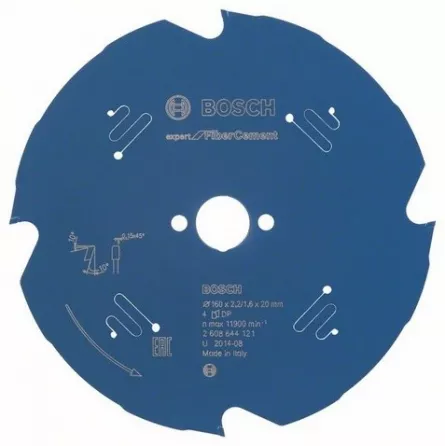 Bosch panza ferastrau circular Expert for FiberCement 160x20x2.2/1.6x4 T