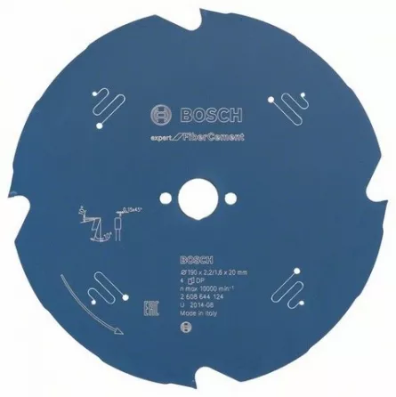 Bosch panza ferastrau circular Expert for FiberCement 190x20x2.2/1.6x4 T
