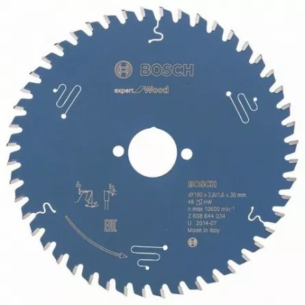 Bosch panza ferastrau circular expert for Wood 180x30x2.6/1.6x48 T
