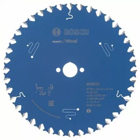 Bosch panza ferastrau circular expert for Wood 184x20x2.6/1.6x40 T