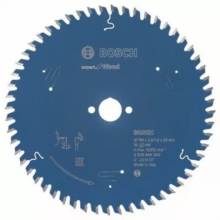 Bosch panza ferastrau circular expert for Wood 184x20x2.6/1.6x56 T