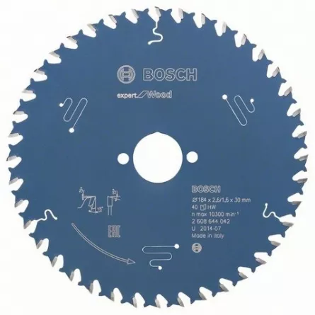 Bosch panza ferastrau circular expert for Wood 184x30x2.6/1.6x40 T