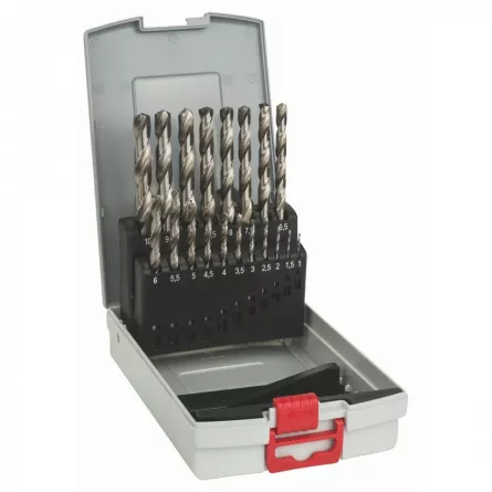 Bosch ProBox Set 19 burghie pentru metal HSS-G, DIN 338, 1-10 mm