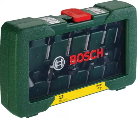 Bosch Set de 12 freze, 8 mm