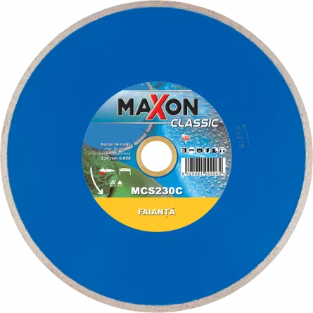 Diatech Disc diamantat pentru faianta MAXON CONTINUU CLASSIC, 230x25,4/30x5 mm
