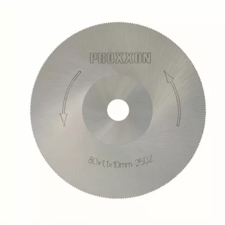 Disc din otel HSS, 80mm, 250 dinti, Proxxon 28730