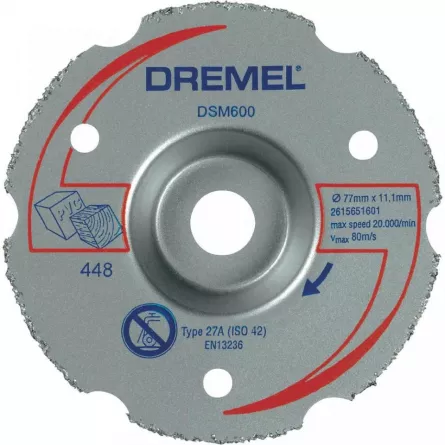 Dremel DSM600 Disc de taiere multifunctional, pentru taieturi inecate, cu carbura