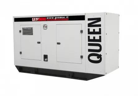 GENMAC Queen G100ISA Generator de curent insonorizat stationar, Seria Industrial, 111 KVA