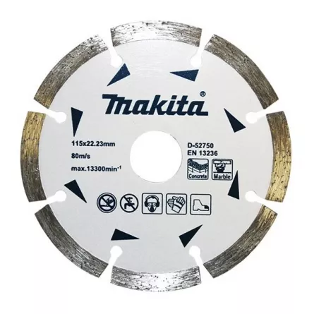 Makita D-52750 Disc de taiere diamantat, 115 x 7 x 22.23 mm
