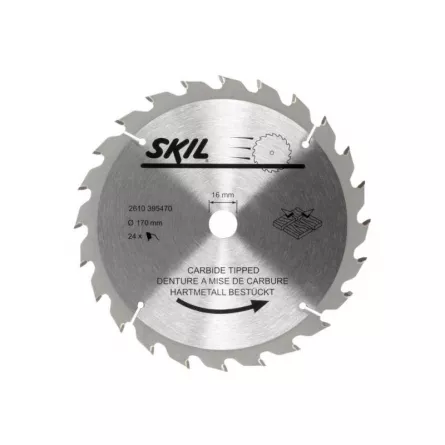 Panza pentru circular SKIL, 24 dinti de carbura, 170 x 1.6 x 16mm