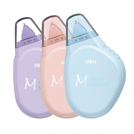Corectoare - Bandă Corectoare 5mm x 5m Macaron DELI – Corecturi rapide, curate și precise