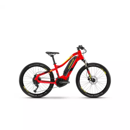Bicicleta Electrica e-bike Haibike SDURO HardFour 2.0 400Wh YCS 2019 red/black/yellow cadru    XS (34cm)