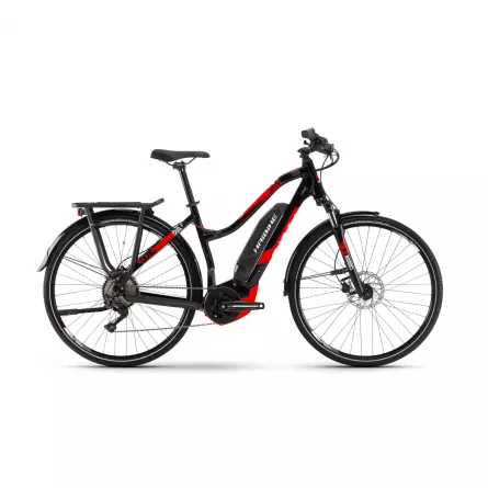 Bicicleta Electrica e-bike Haibike SDURO Trekking 2.0 women 500Wh YCS 2019 black/red/white cadru L (52cm)