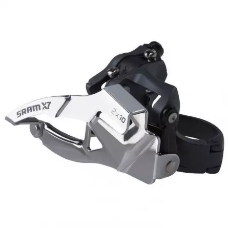 SCHIMBATOR FOI SRAM X7 LOW CLAMP 2x10V 31.8/34.9mm, negru-argintiu