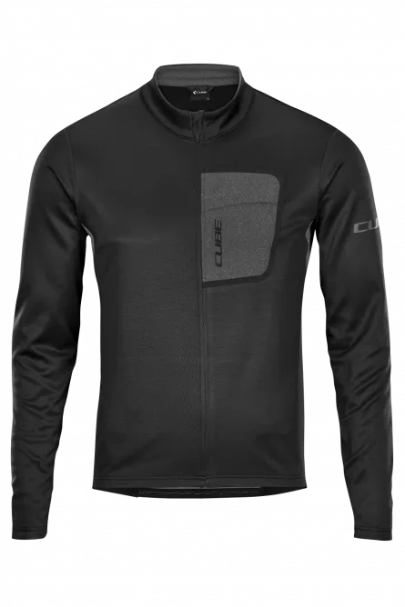 TRICOU CUBE ATX JERSEY FULL ZIP L/S BLACK XL