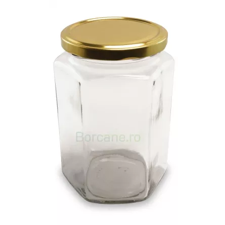 Borcan 770 ml Hexagonal TO 82, [],borcane.ro