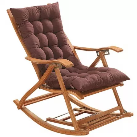 Balansoar de terasa scaun living cu cadru lemn rezistent,122x79x46, perna maro, [],buz.ro