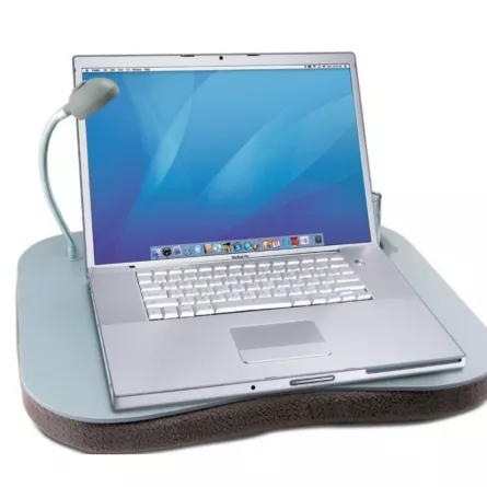 Masuta laptop multifunctionala cu perna, suport ceasca, stilou, creion si lampa LED, [],buz.ro