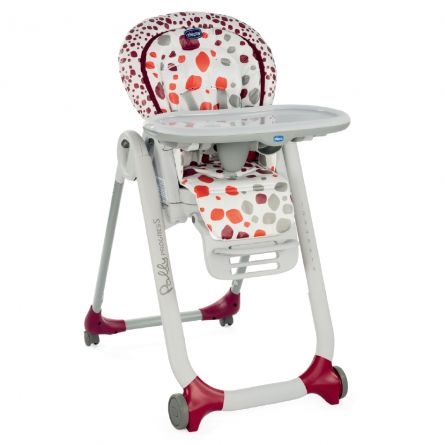 Scaun de masa Chicco Polly Progres 5 in 1, Cherry, 0 luni+ 