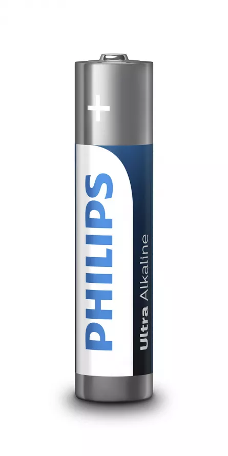 Baterie Philips Ultra Alkaline LR03E4B/10, tip AAA, 1.5V, set 4 bucati, [],cmcshop.ro