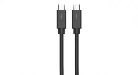 Cablu de date/incarcare USB -C - USB-C Aukey CB-C2, lungime 0.9 m, negru, [],cmcshop.ro
