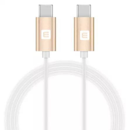 Cablu de date/incarcare Evelatus TPC03, USB C - USB - C, lungime 1 m, alb/auriu, [],cmcshop.ro