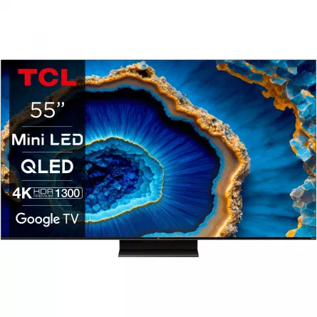 Televizor TCL MiniLed 55C805, 139 cm, Smart Google TV, 4K Ultra HD, 100hz, Clasa G, [],cmcshop.ro