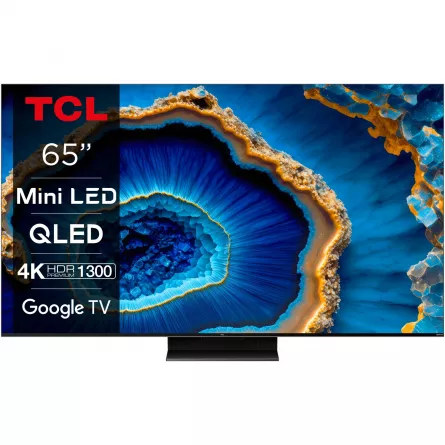 Televizor TCL MiniLed 65C805, 164 cm, Smart Google TV, 4K Ultra HD, 100hz, Clasa G, [],cmcshop.ro