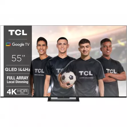 Televizor TCL QLED 55C745, 139 cm, Smart Google TV, 4K Ultra HD, 100hz, Clasa F, [],cmcshop.ro
