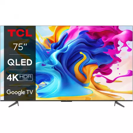 Televizor TCL QLED 75C645, 189 cm, Smart Google TV, 4K Ultra HD, Clasa G, [],cmcshop.ro