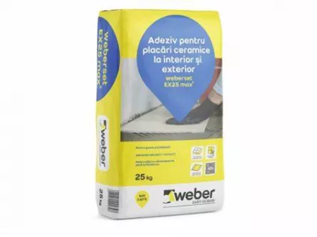 ADEZIV EX 25 GRESIE/FAIANTA WEBER 25KG 5200572339 48/PAL, [],comsport.ro