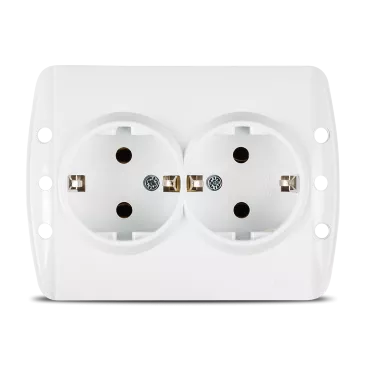 ZIRVE PRIZA DUBLA CERAMICA CU CP ST EL0000066, [],comsport.ro