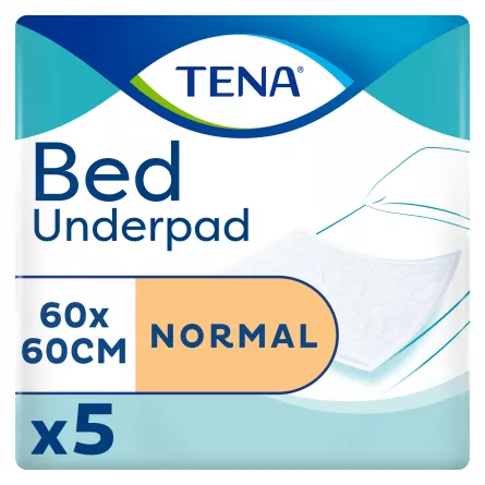 Aleze / Protecții pentru pat TENA Bed Normal, dimensiune 60x60, 5 buc.