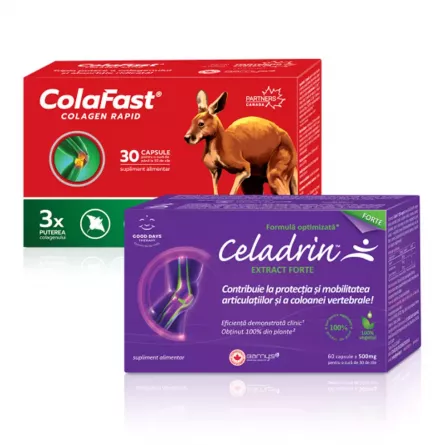 Celadrin Extract Forte 500mg, 60 capsule, Barny's + Colafast Colagen Rapid, 30 capsule, Barny's