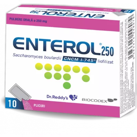 Enterol 250 mg, 10 plicuri, Dr. Reddys