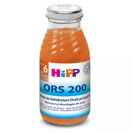 Băutură împotriva diareei cu morcov și orez ORS 200, +4 luni, 200 ml, Hipp