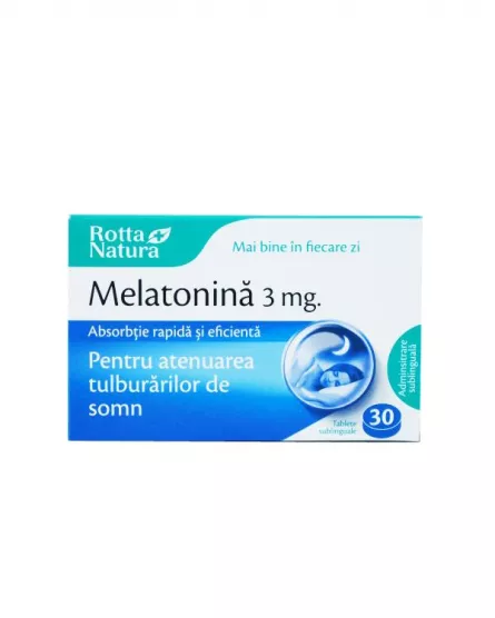 Melatonina 3 mg, 30 comprimate, Rotta Natura